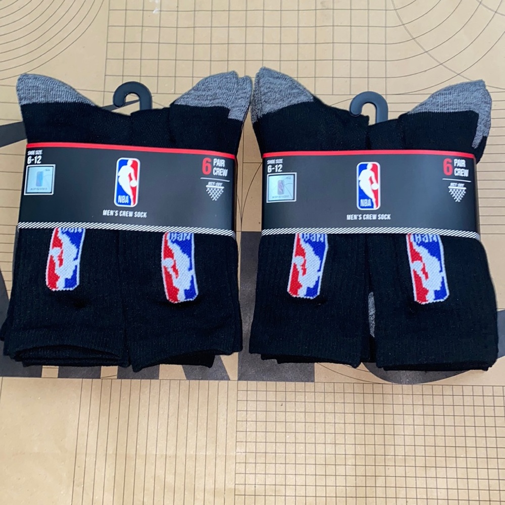 NBA crew socks 12 pairs